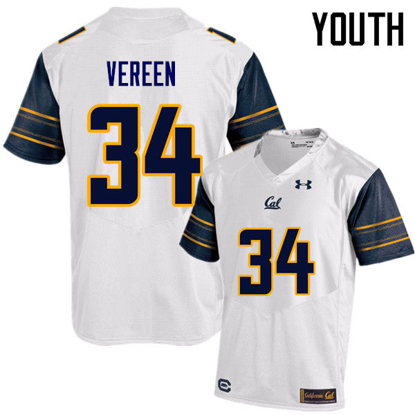Youth #34 Shane Vereen Cal Bears (California Golden Bears College) Football Jerseys Sale-White - Click Image to Close